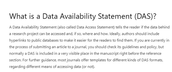 Data availability statement