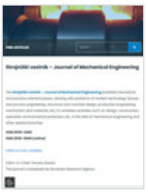 STROJNISKI VESTNIK-JOURNAL OF MECHANICAL ENGINEERING